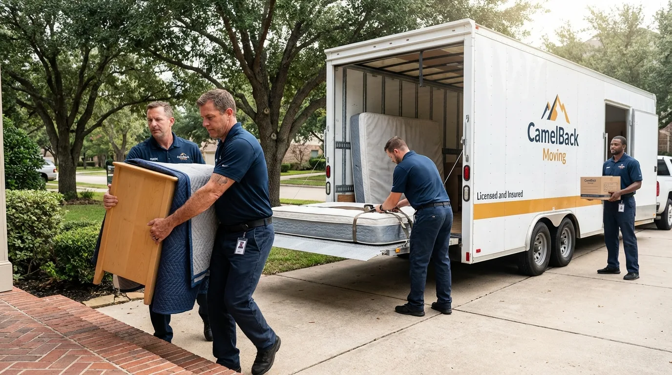 Crew loading residential truck for cross-state move from Ridgewood, NJ